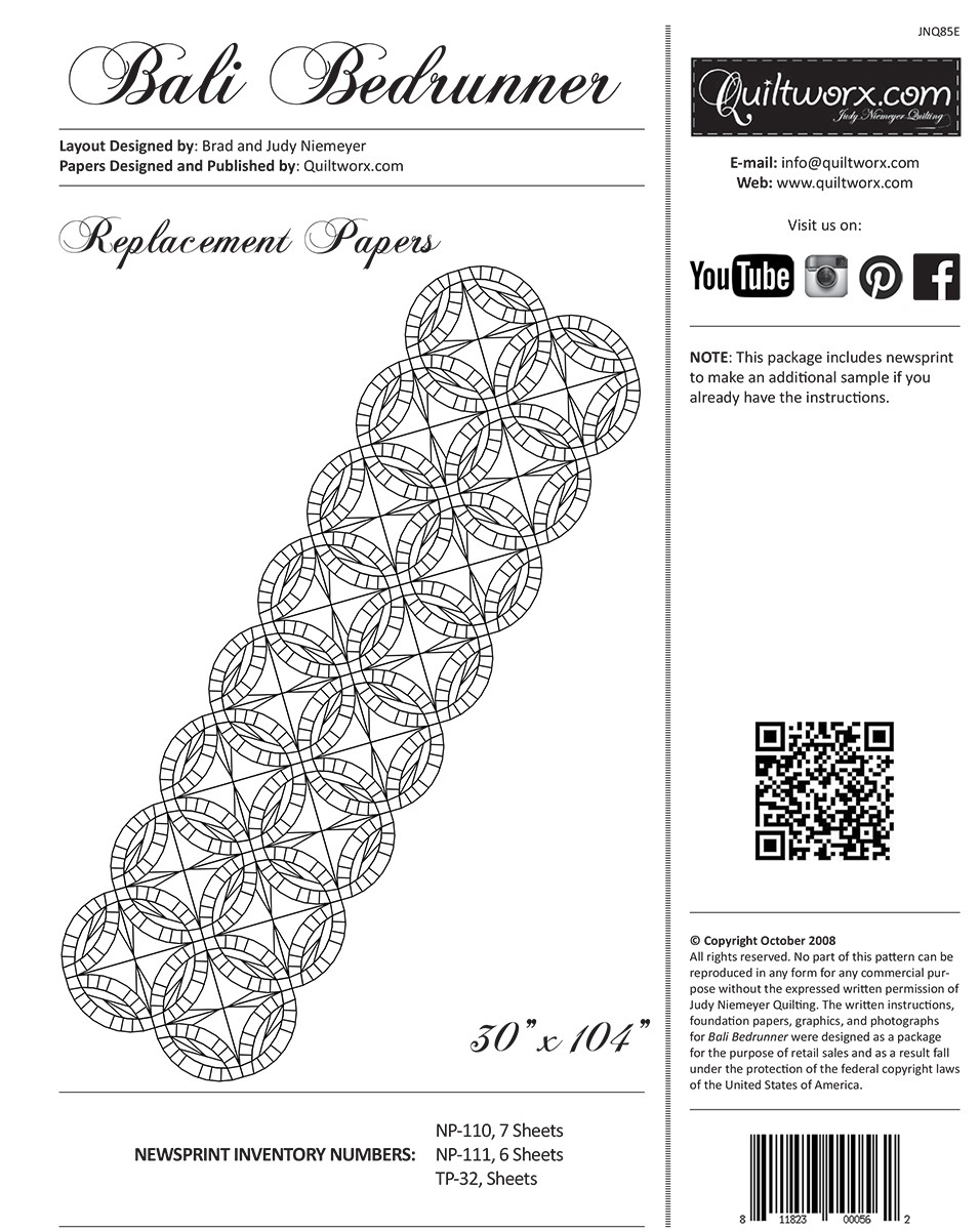 Bali Bed Runner Extra Foundation Paper