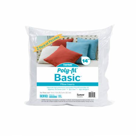 Poly-Fil Basic Pillow Insert 14in x 14in 2pk