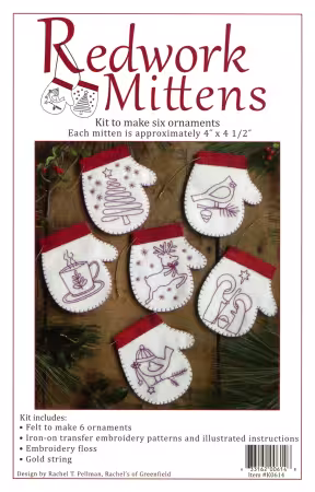 Redwork Mittens Kit