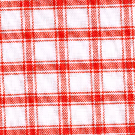 Tea Towel Orange Check with Cream Background