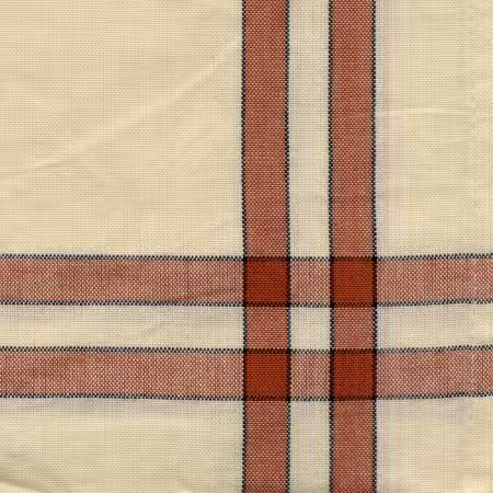 Tea Towel Terra Cotta and Cream With Black Stripe