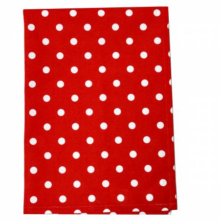 Tea Towel Polka Dot Bright Red
