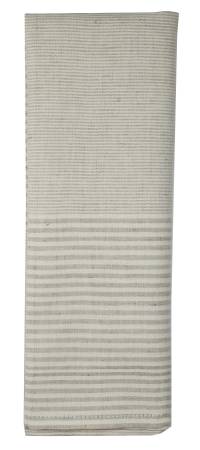 Cotton Linen Blend Mini Stripe Mushroom/Natural