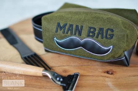 MAY Man Bag Zipper Pouch Blank Felt Olive Small 25pk