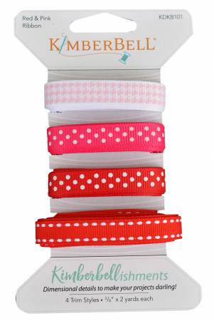 Kimberbellishments Red & Pink Ribbon Set