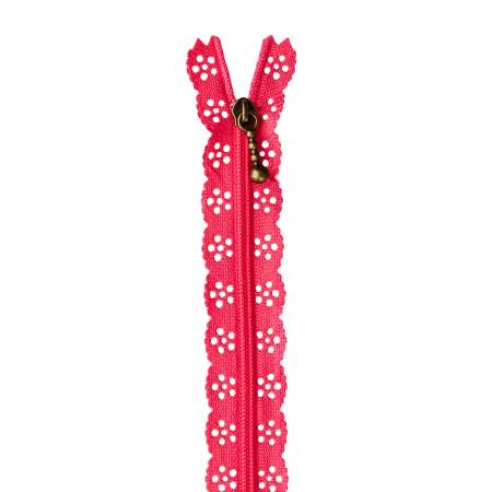 Lace Zipper 14in Lipstick