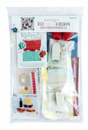 Red White & Bloom - Embellishment Kit