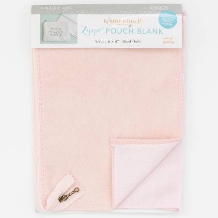 Zipper Pouch Blank Blush Felt Small