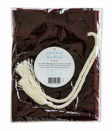 Velvet Wine Bag Blank Burgundy