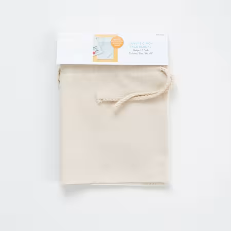 Canvas Cinch Sack Blanks 2pk Beige