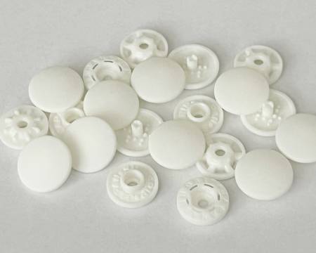 Tool-less Plastic Snap Fasteners 13mm White