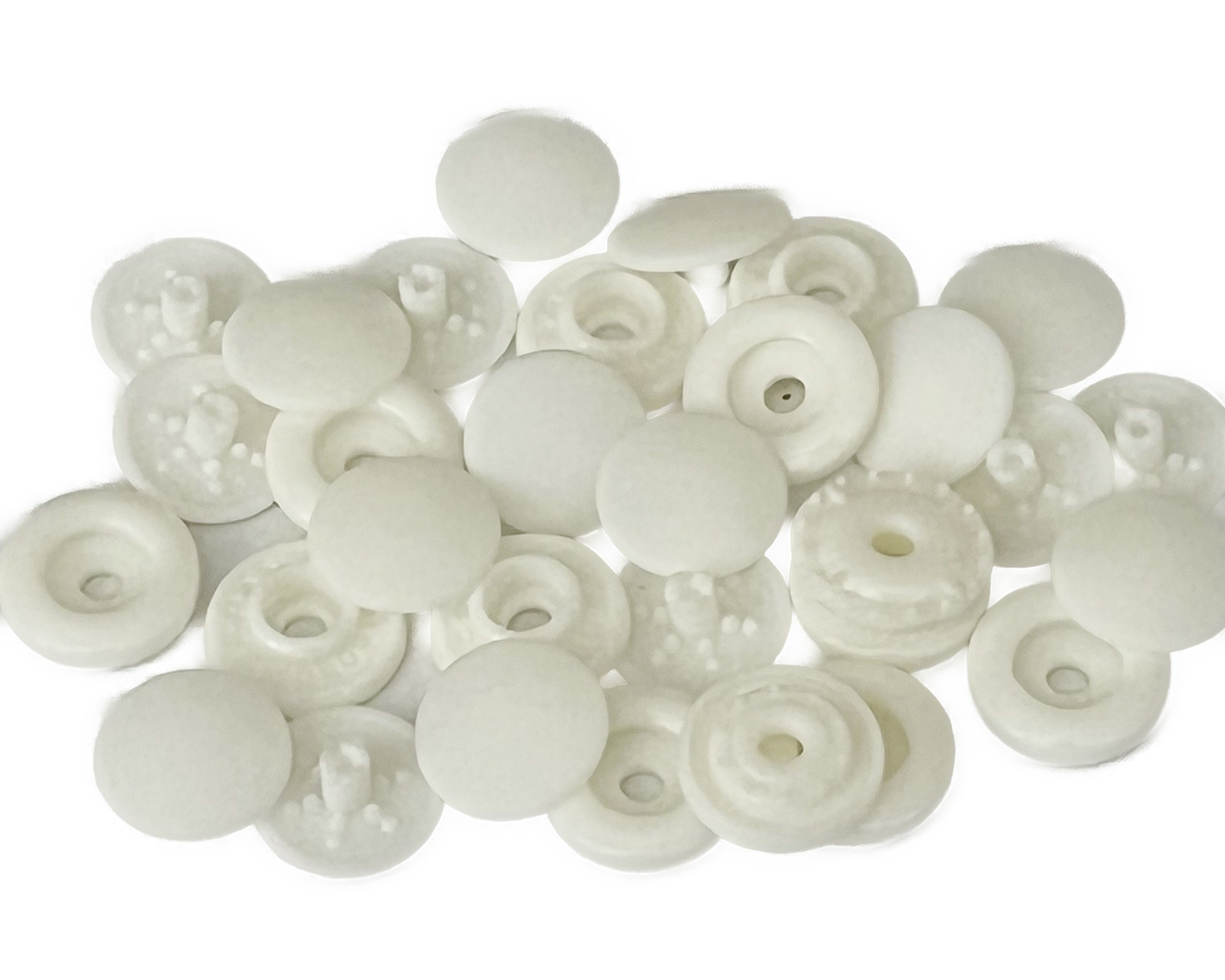 Tool-less Plastic Snap Fasteners 9mm White