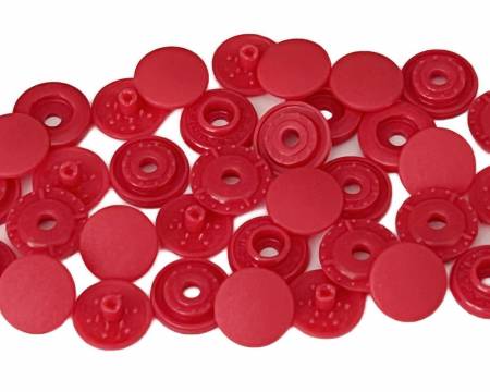 Tool-less Plastic Snap Fasteners 9mm Red