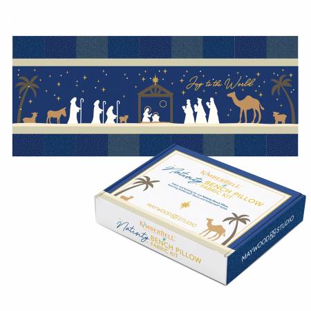Nativity Bench Pillow Fabric Kit, pattern & embellishments NOT included.