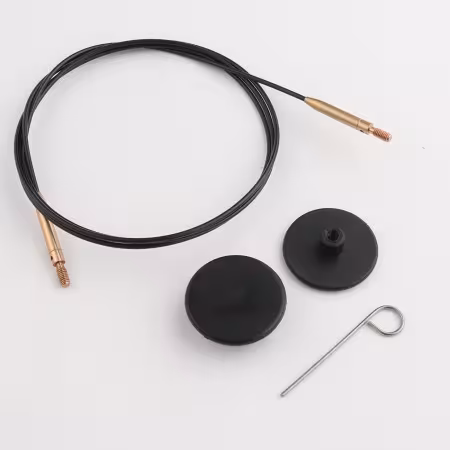 Black Stainless Steel Swivel Cord with Matte Gold Connector 76cm - 100cm / 40in