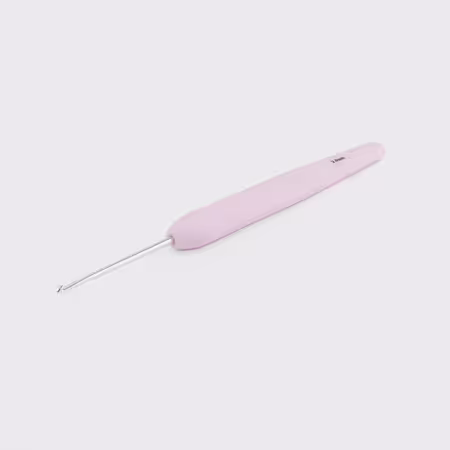 Waves Aluminium Single Ended Crochet Hook 2.25mm Rose Pink