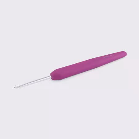 Waves Aluminium Single Ended Crochet Hook 3.00mm Berry Blush