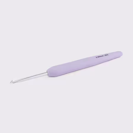 Waves Aluminium Single Ended Crochet Hook 3.25mm Lavendar Mist