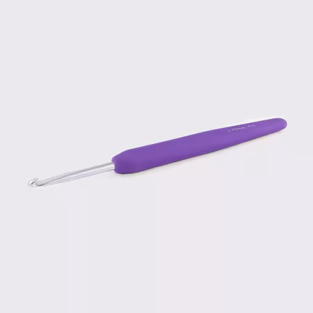 Waves Aluminium Single Ended Crochet Hook 3.75mm Royal Plum