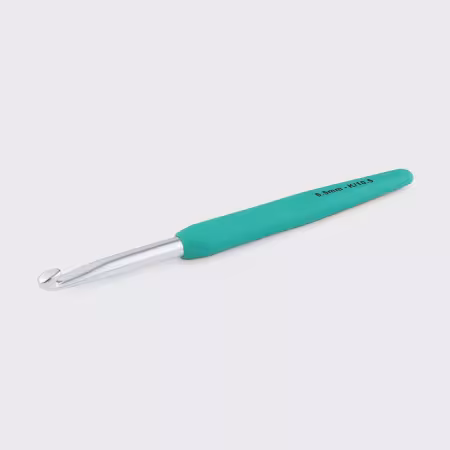 Waves Aluminium Single Ended Crochet Hook 6.50mm Aquamarine Haze