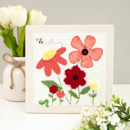 Punch Needle Embroidery Kit Punch Needle In Bloom 10in Frame