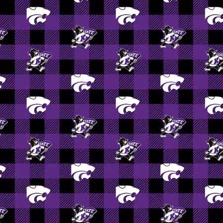 NCAA-Kansas State Wildcats Buffalo Plaid Fleece