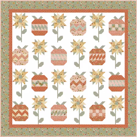 Sunflower Whispers Fall Garden Quilt Kit