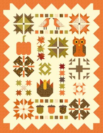 Quilt Kit Fabulous Fall 48in x 59in, incl. pattern, fabric for top & binding
