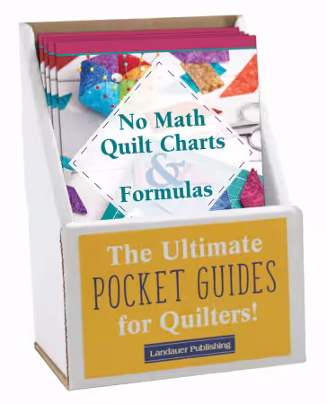 Updated No Math Quilt Charts & Formulas Pocket Guide Displays