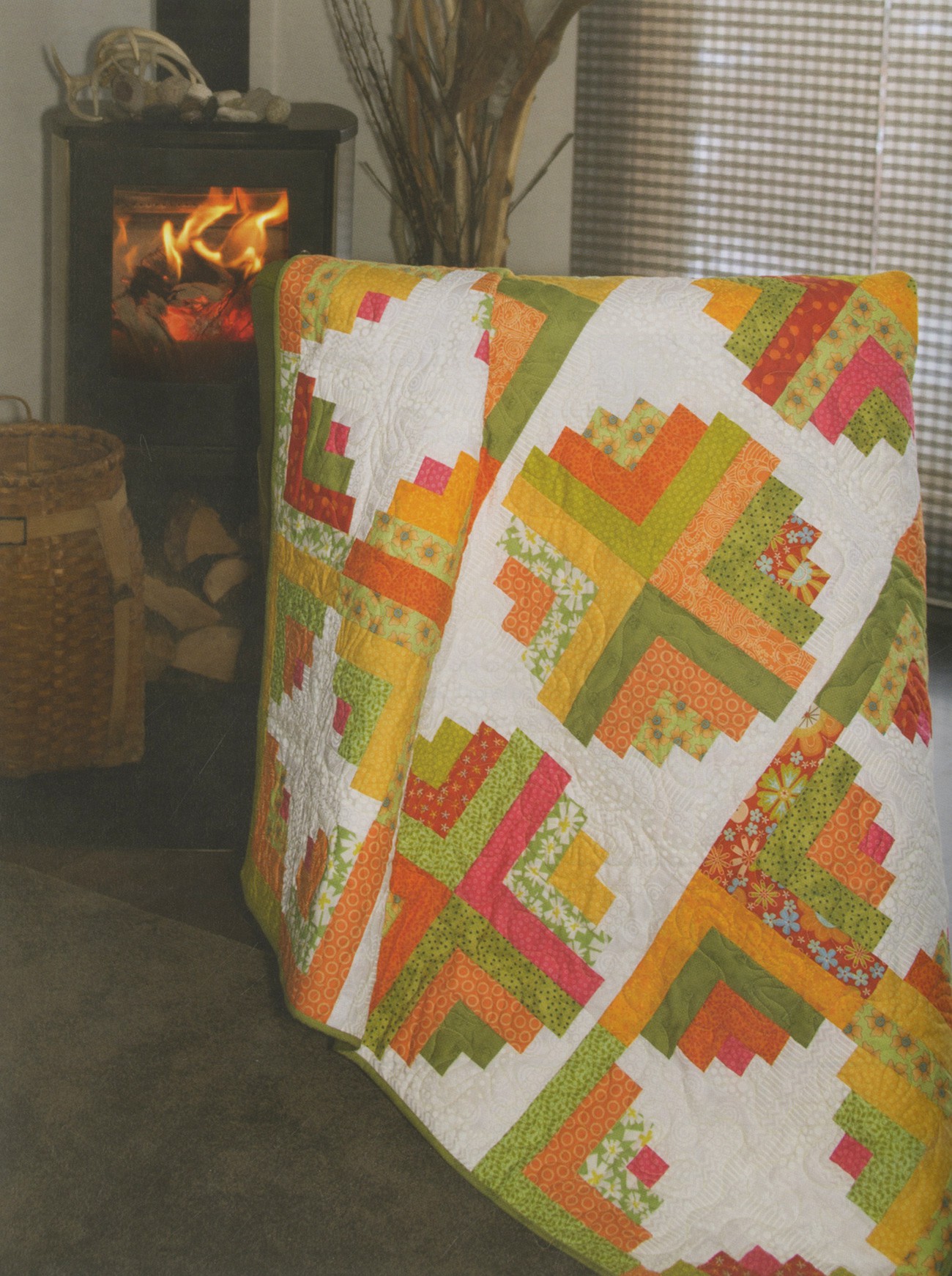 Curvy Log Cabin Quilts Softcover By Wright Jean Ann