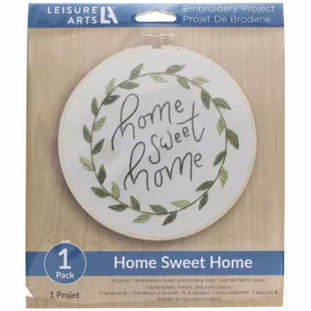 Leisure Arts Kit Embroidery 6 Home Sweet Home