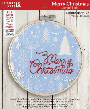 Leisure Arts Embroidery Kit 6in Merry Christmas