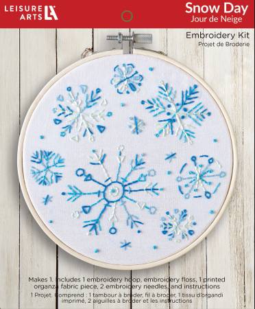 Leisure Arts Embroidery Kit 6in Snow Day