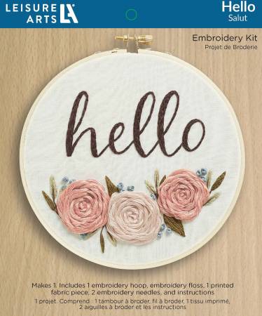 Leisure Arts Embroidery Kit 6in Hello