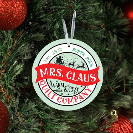 Mrs. Claus Quilt Company Ornament