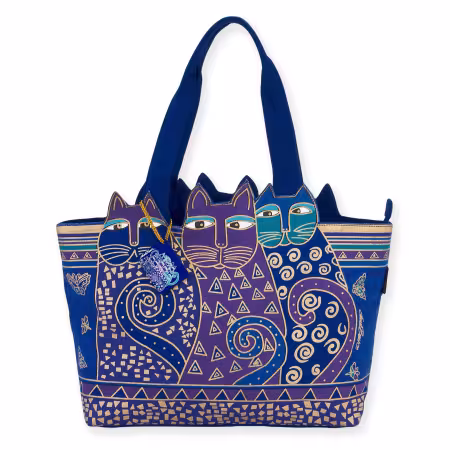 Shoulder Tote Creative Cats Indigo Cats