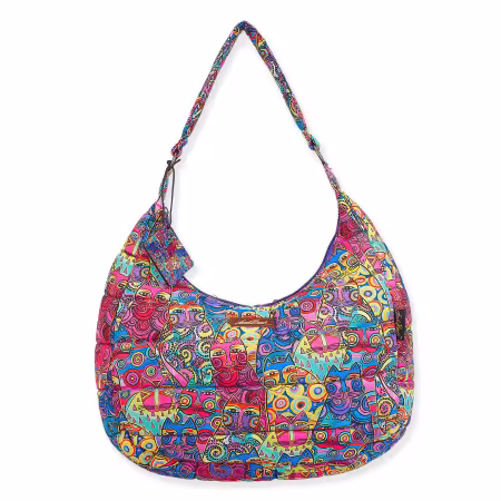 Hobo Tote Rainbow Celebration Cats