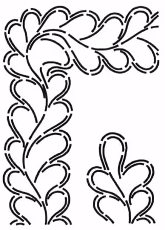 Quilt Stencil Full Feather Border