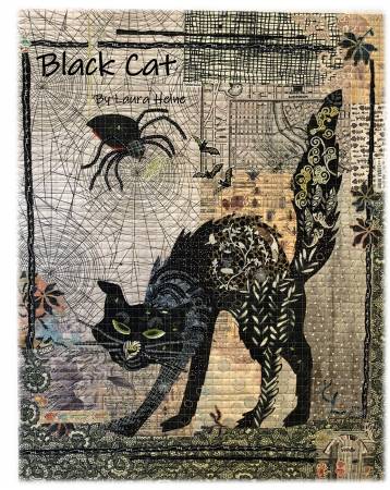 Black Cat Collage Pattern