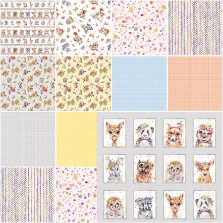 10in Squares Little Darlings Woodland, 42pcs/bundle