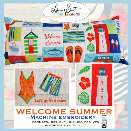 Welcome Summer Embroidery USB