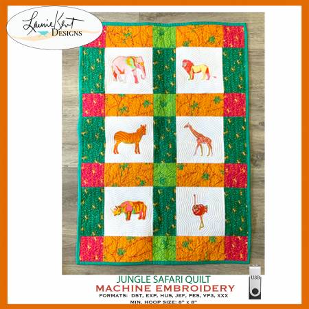 Safari Jungle Quilt/Wall Hanging USB