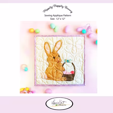 Hippity Hoppity Bunny Sewing Applique Pattern