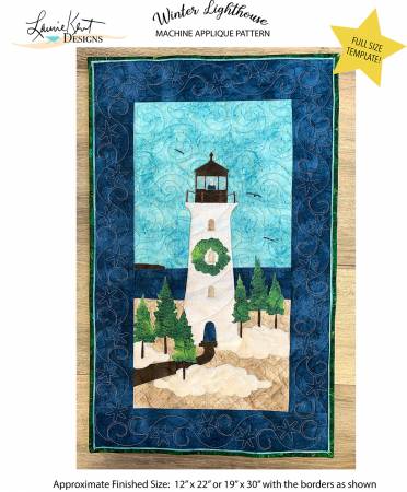 Winter Lighthouse Machine Applique