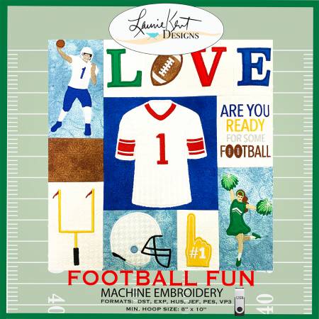 Football Fun Machine Embroidery USB