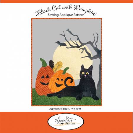 Black Cat and Pumpkins Machine Applique Pattern