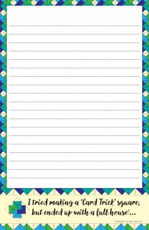 Card Trick Quilt Square Note Pad Large