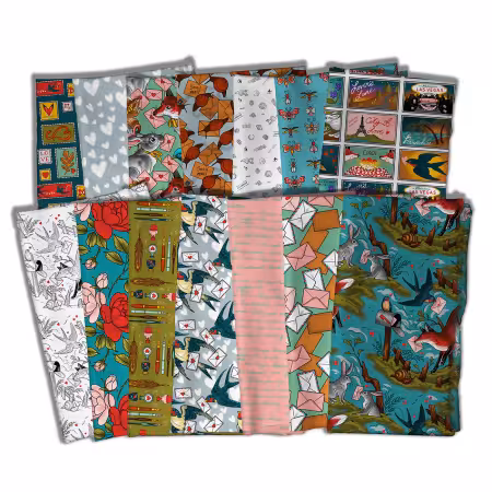 Assortment Love Letters, 14pcs x 10yds