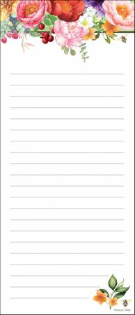 List Pad Floral 3-3/4in x 8-3/4in