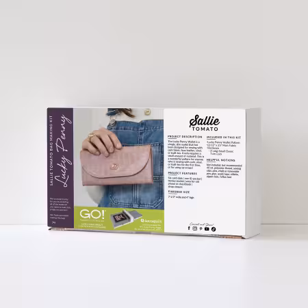 Lucky Penny Wallet Accuquilt Kit Blush Pink Crocodile Faux Leather